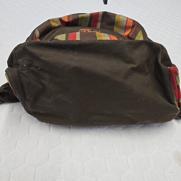 Dakine Womens Prom Pack Backpack Brown Stripes Hiking School Rucksack - Picture 12 of 16